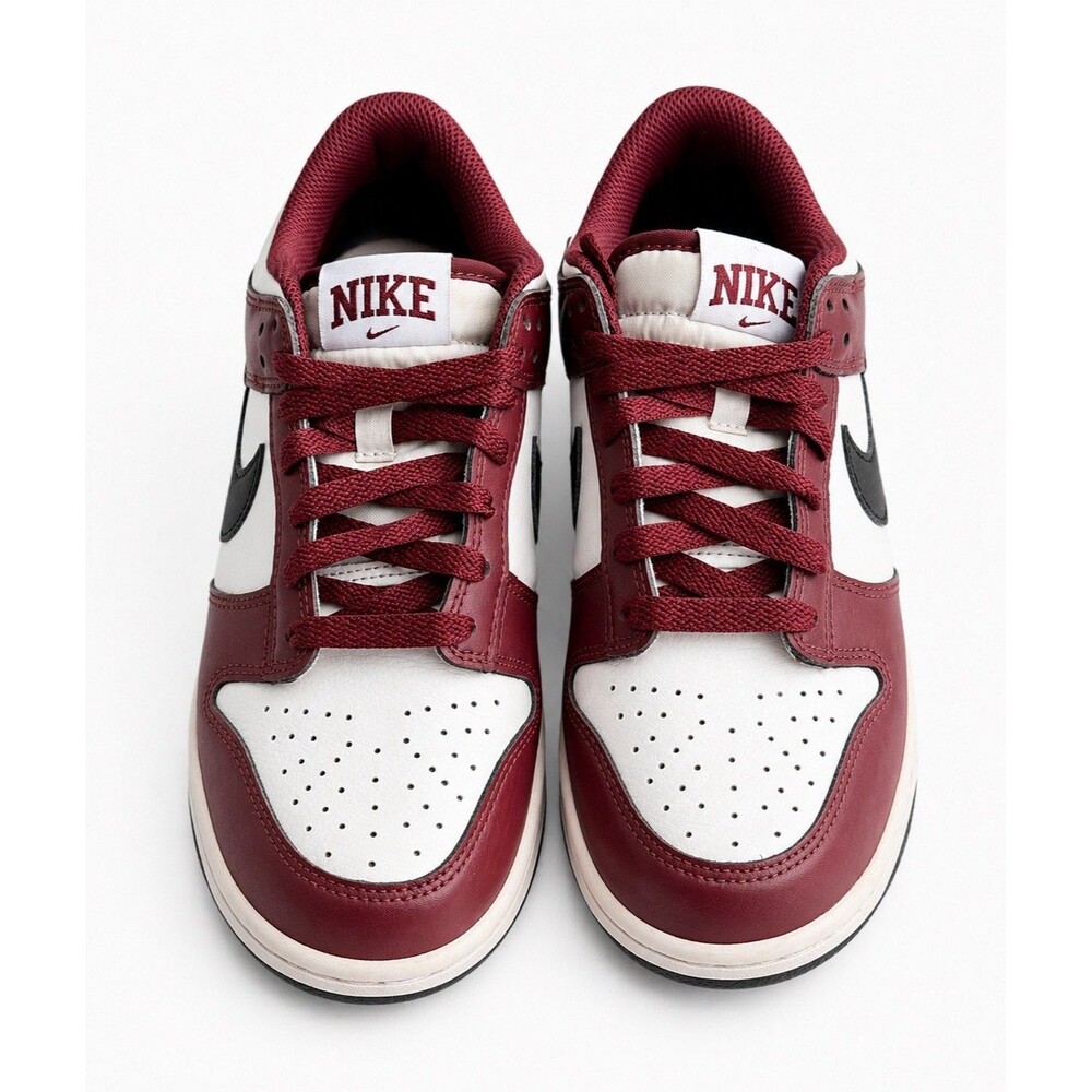 Nike Dunk Low Team Red White Youth Size 6Y Sneakers Good Condition Lace-Up